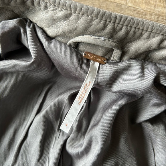 Free People Steel Mill Jacket Womens 4 Faux Suede Moto Gray Boho NWT Indie - Picture 11 of 13